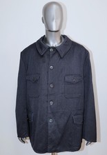 New Vintage Grey Cotton Pique Hunting Jacket LE LABOUREUR Sz 2XL Made in France