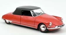 NOREV, CITROEN DS 19 Cabriolet 1961 rouge corail, échelle 1/18, NOREV181599