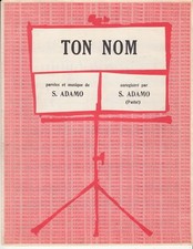 PARTITION  SALVATORE ADAMO  "TON NOM"  
