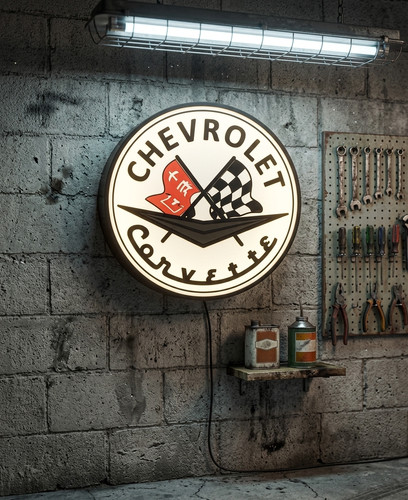 Enseigne corvette chevrolet - enseigne,