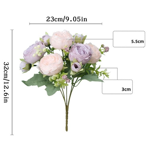 Bouquet fausse rose soie - rose,