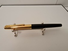 Stylo à plume plaqué or plume en or 18 cts "souvenir du japon"