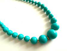 COLLIER VINTAGE VERT BLEU &