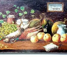 Nature Morte au Gibier Toile Signée Robert Giovani 19e 20e