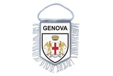 fanion mini drapeau pays voiture decoration souvenir blason genes genoa italie