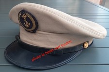 Rare Taille 60 Casquette Kaki Second Maitre Marine Nationale ORIGINAL Uniforme