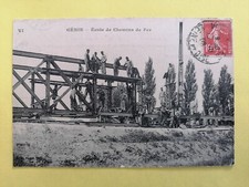 CPA VERSAILLES en 1908 Camp de Satory 5e Régiment GÉNIE ÉCOLE de CHEMINS de FER