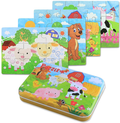 Jouet puzzle bois enfants - en,
