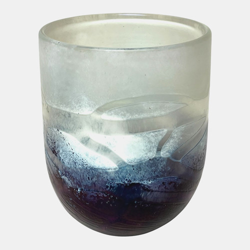 Vase verre irisé malte - ,