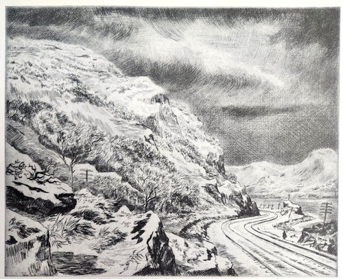 Hudson highlands under snow - hudson,