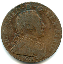 Savoie 5 soldi Victor Amédée III 1794 n°8068