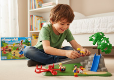 rare Playmobil ref 4132 super set parc de jeux d'enfant TBE