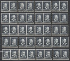 FICTIFS - VIGNETTES PALISSY DOUBLE EFFIGIE / LOT DE 20 EXEMPLAIRES **