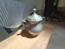 Sucrier en étain ancien TBE 645 grammes Etains du manoir