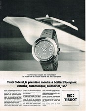 PUBLICITE  1970   TISSOT montre SIDERAL