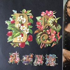 6 Chromos Lettres Chiffre