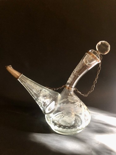 Carafe porron cristal gravé - porron,