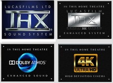 LOT DE 4 PLAQUES HOME CINEMA