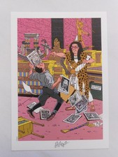Superbe ex-libris 02 EXEM ( Les Aventures de LANCEVAL ) 19x25cm  Hommage JACOBS