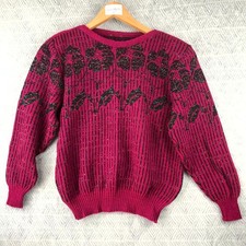 Vintage Pull Femme XL Bordeaux