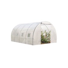 Serre tunnel de jardin 12M² blanche gamme maraîchère ZEBRA 4x3M