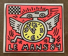 Keith Haring Original 1984 Le Mans Large Sticker, Pop-Art, Basquiat, Warhol Era