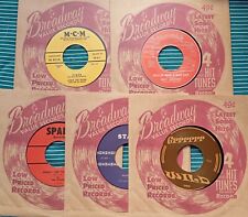 45Re✦ RARE LOT DE 5 REPROS ROCKABILLY des années 50 ✦ Fantastiques disques de...