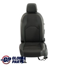 Seat Leon Mk3 5F Siège Avant Gauche Cuir Tissu Tissu Noir Surpiqûres Rouges