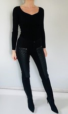Pantalon noir parement