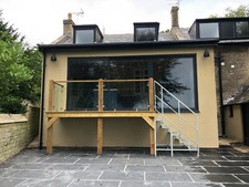 Escalier extérieur 5 marches galvanisé jardin largeur 100 cm hauteur 80-120 cm