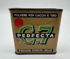 Boîte en Étain Poudre Pour Chasse Et Tir C.7 Perfecta Vide Made IN Italy