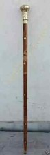 Canne De Marche En Bois Vintage Style Antique Avec Poignée En Laiton Solide