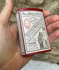 Ancienne boite Gouttes benedictines Mal  Rage de dents 1900 Superbe illustration