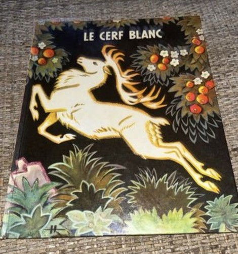 Livre ancien cerf - ancien, blanc