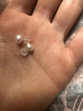 Boucles D’oreilles Or Jaune Massif 750 Et Perles De Culture Naturelle