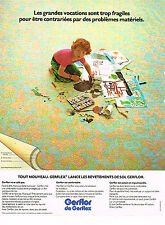 PUBLICITE ADVERTISING 045  1974  GERFLOR DE GERFLEX  revetement de sol