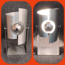 Lampe Vintage 70 Métal Brossé Et Plexiglass Space Age