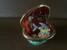 Coquille St Jacques en Céramique  Vallauris décor marin  Vintage ( années 60)