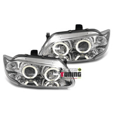PHARES CHROME FEUX ANNEAUX LED