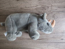 peluche Doudou rhinoceros gris