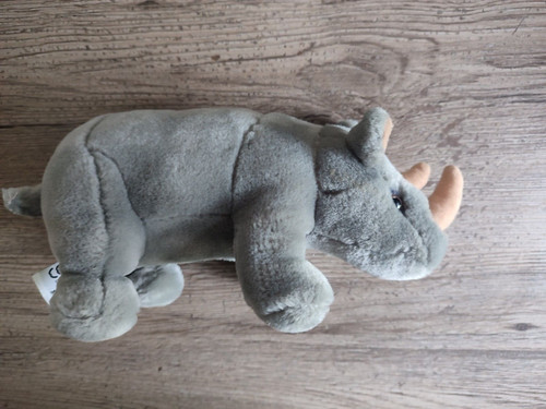 Peluche doudou rhinoceros gris - peluche,