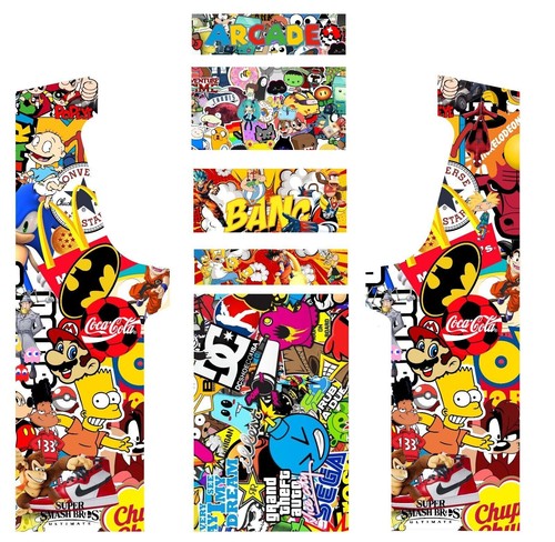 Stickers pop art pour borne - stickers,