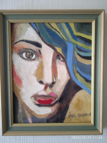 Portrait femme peinture - peinture, à