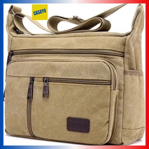Sac bandoulière homme toile - bandoulière,