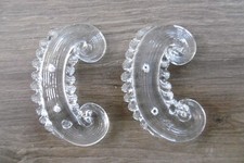 2 ANCIENS ELEMENTS PLAQUE EN VERRE MURANO POUR MIROIR VENITIEN VENISE