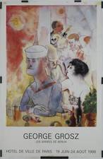 Grosz George Les années de Berlin 1986 Affiche Originale Exposition