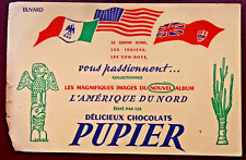BUVARD - CHOCOLAT PUPIER - COLLECTIONNEZ IMAGES AMÉRIQUE DU NORD - ILLUSTRATEUR