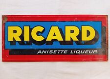 Ancienne plaque publicitaire tôle Apéritif RICARD Anisette - pastis, bistro, bar