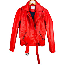 Bonobo cuir veste femme taille M rouge Polyurethane polyester lining red ladies