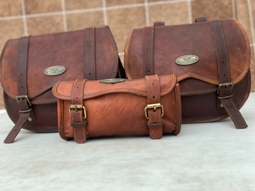 Grande selle moto cuir marron
